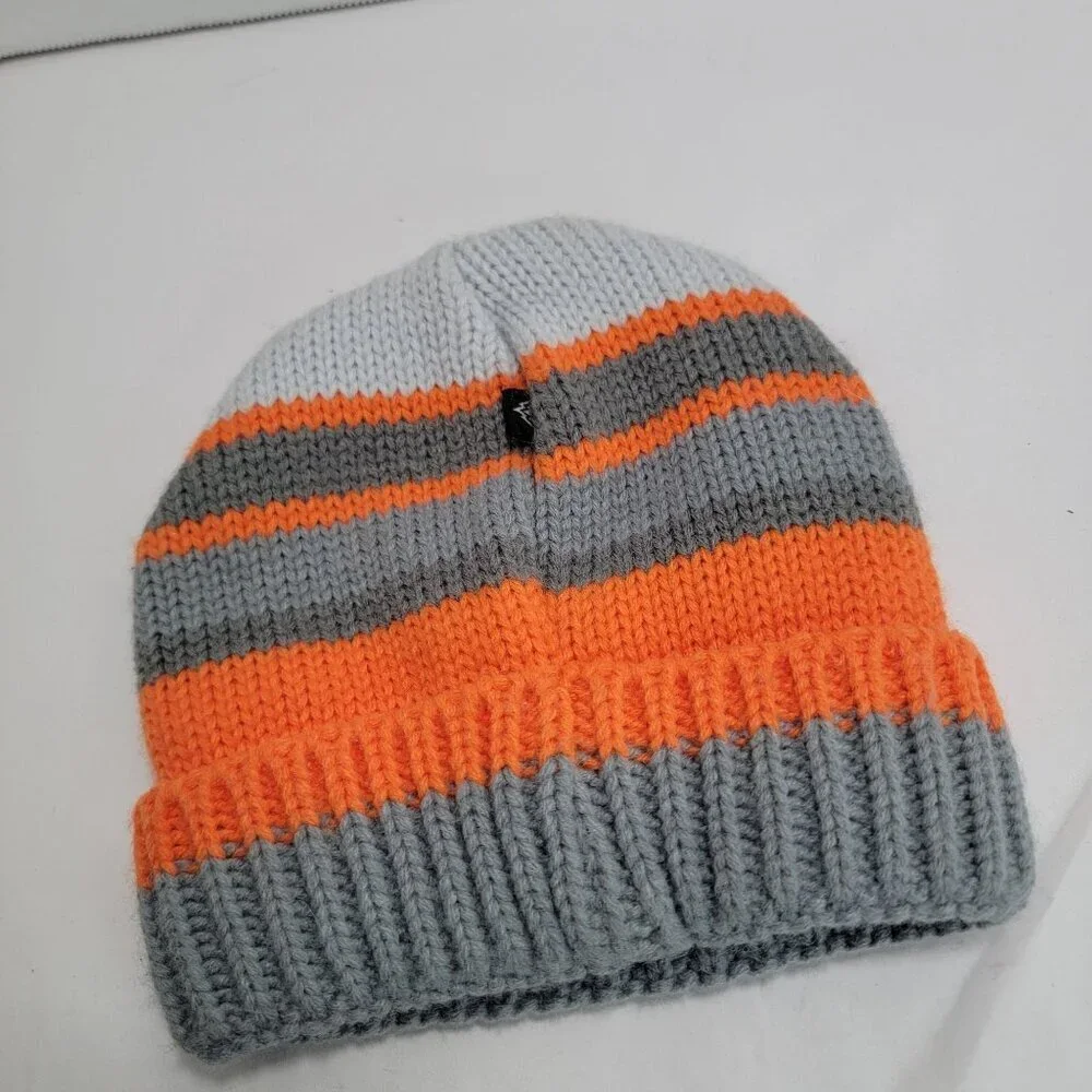 Snozu Toddler Boys‎ Kids Fleece Lined Knit Beanie Winter Hat Orange Gray 2T/3T